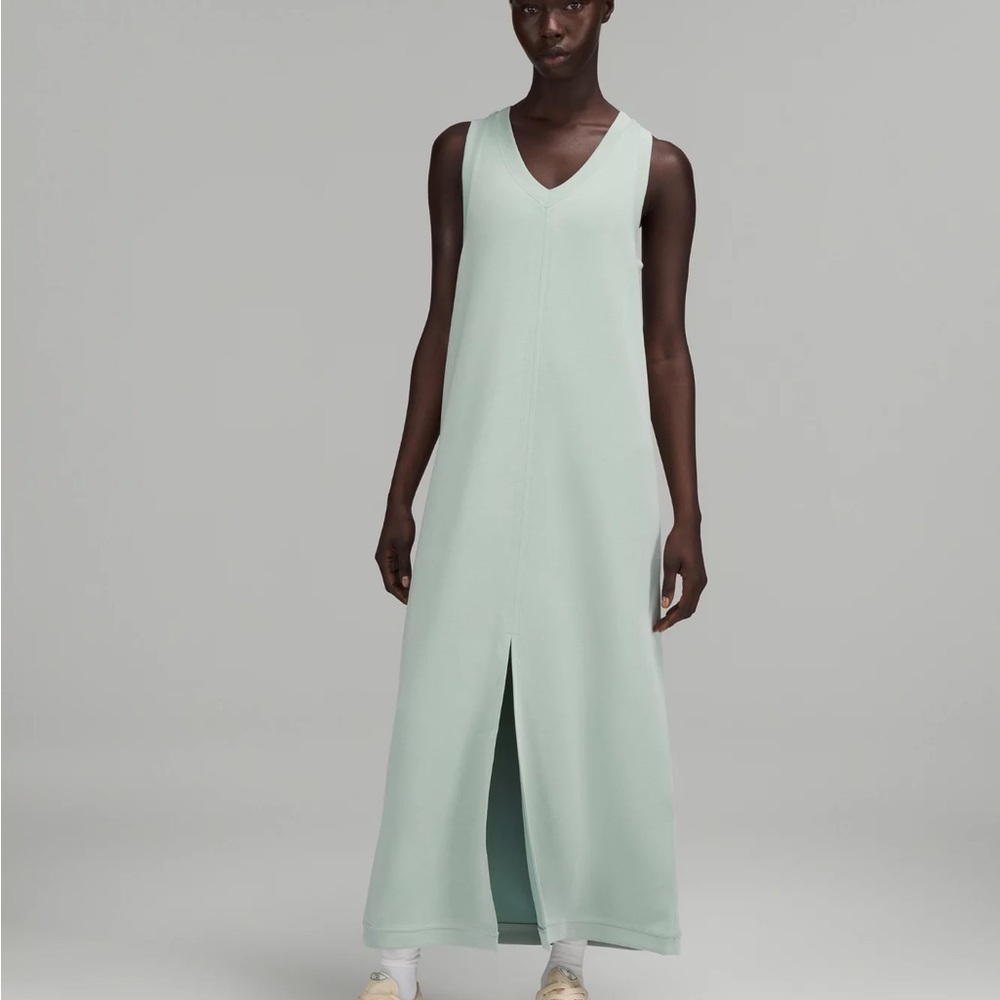 Lululemon Athletica Ease of it All V-Neck Dress in Silver Blue